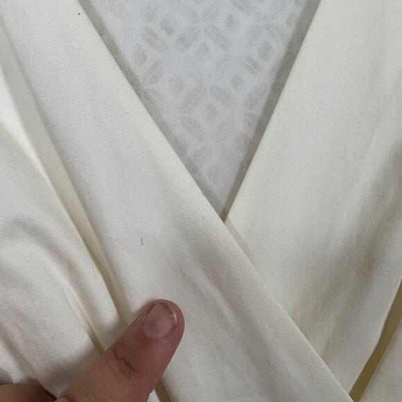 Collette Dinnigan Anthropologie Size 6 Pleated Trellis Fit & Flare Dress White - Picture 7 of 14